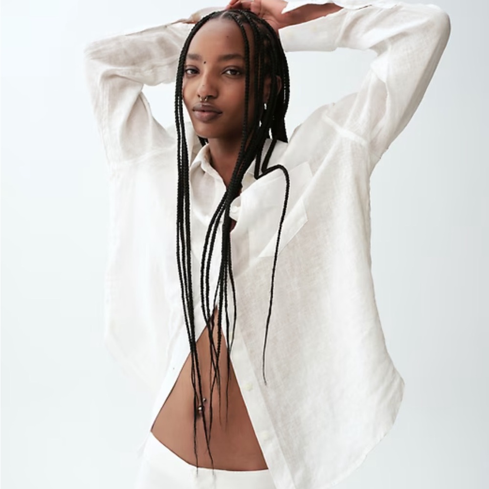 Bundle (2) Gap 100% Linen Oversized Button Down S… - image 3